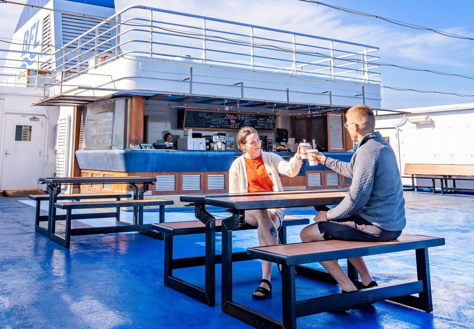 Friends at Crow's Nest on MV Fundy Rose