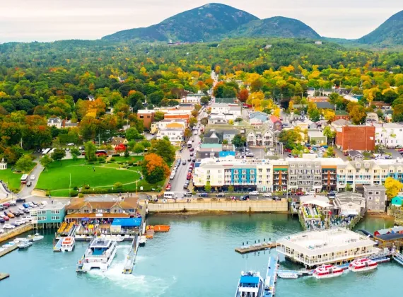 Bar Harbor Aerial View